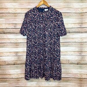 Aritzia Little Moon Campari Floral Print Mini Swing Dress Size Large